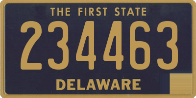 DE license plate 234463