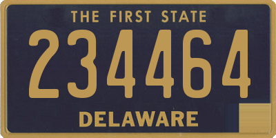 DE license plate 234464