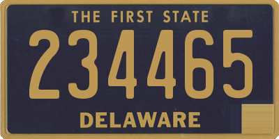 DE license plate 234465