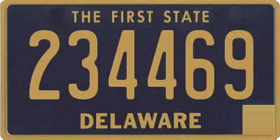 DE license plate 234469
