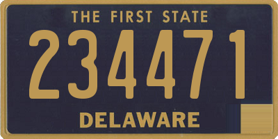 DE license plate 234471