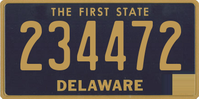 DE license plate 234472