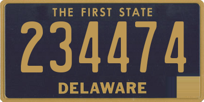 DE license plate 234474