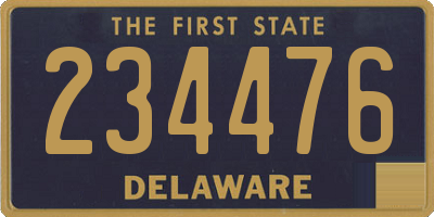 DE license plate 234476
