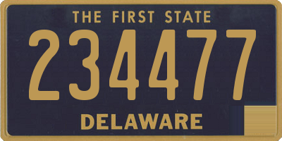 DE license plate 234477