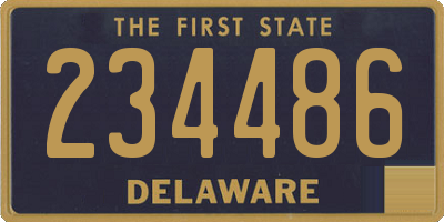 DE license plate 234486