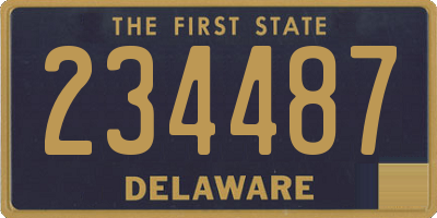 DE license plate 234487