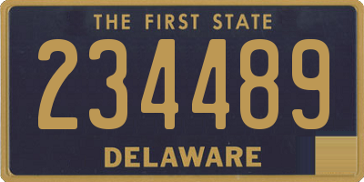 DE license plate 234489