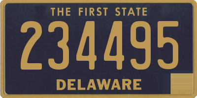 DE license plate 234495