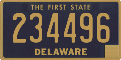 DE license plate 234496