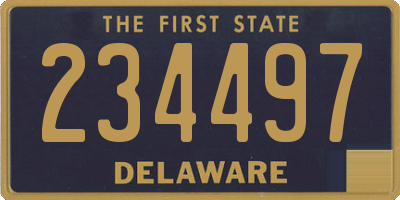DE license plate 234497