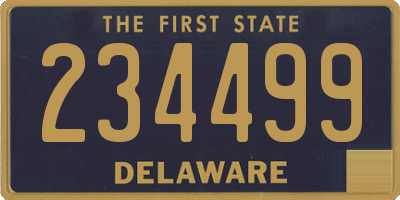 DE license plate 234499