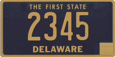 DE license plate 2345