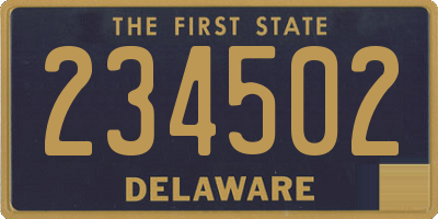 DE license plate 234502