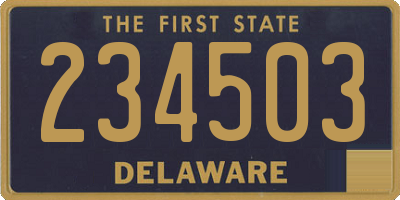 DE license plate 234503