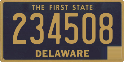 DE license plate 234508
