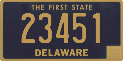 DE license plate 23451