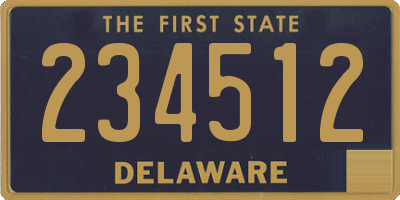 DE license plate 234512