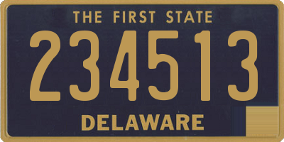DE license plate 234513