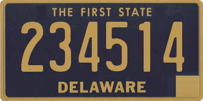 DE license plate 234514