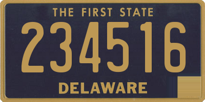 DE license plate 234516