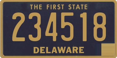 DE license plate 234518