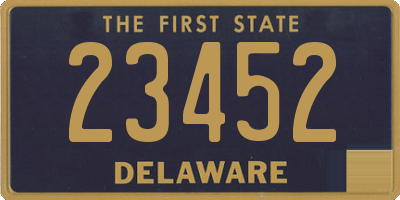 DE license plate 23452