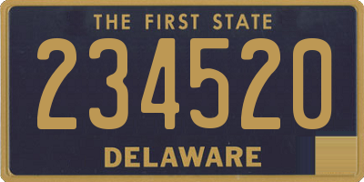DE license plate 234520