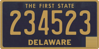 DE license plate 234523