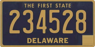 DE license plate 234528