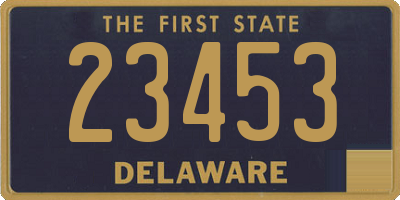 DE license plate 23453