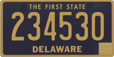 DE license plate 234530