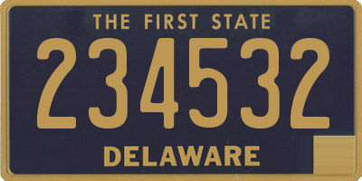 DE license plate 234532