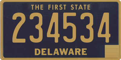 DE license plate 234534