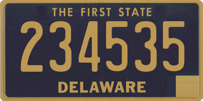 DE license plate 234535