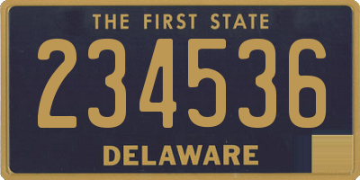 DE license plate 234536