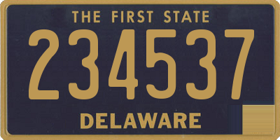 DE license plate 234537