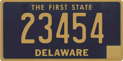 DE license plate 23454