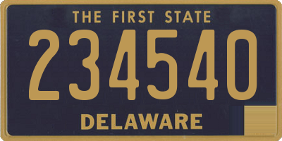 DE license plate 234540