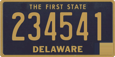 DE license plate 234541