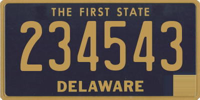 DE license plate 234543