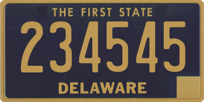 DE license plate 234545
