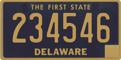 DE license plate 234546