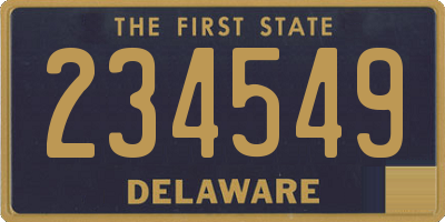 DE license plate 234549