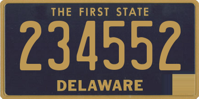 DE license plate 234552