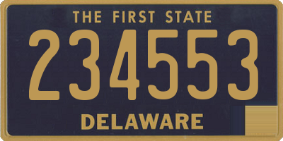 DE license plate 234553