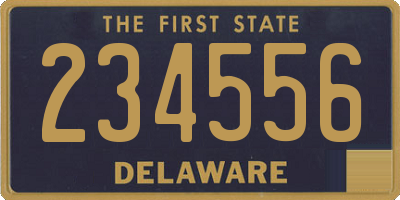 DE license plate 234556