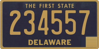 DE license plate 234557