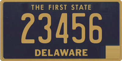 DE license plate 23456