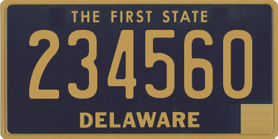 DE license plate 234560